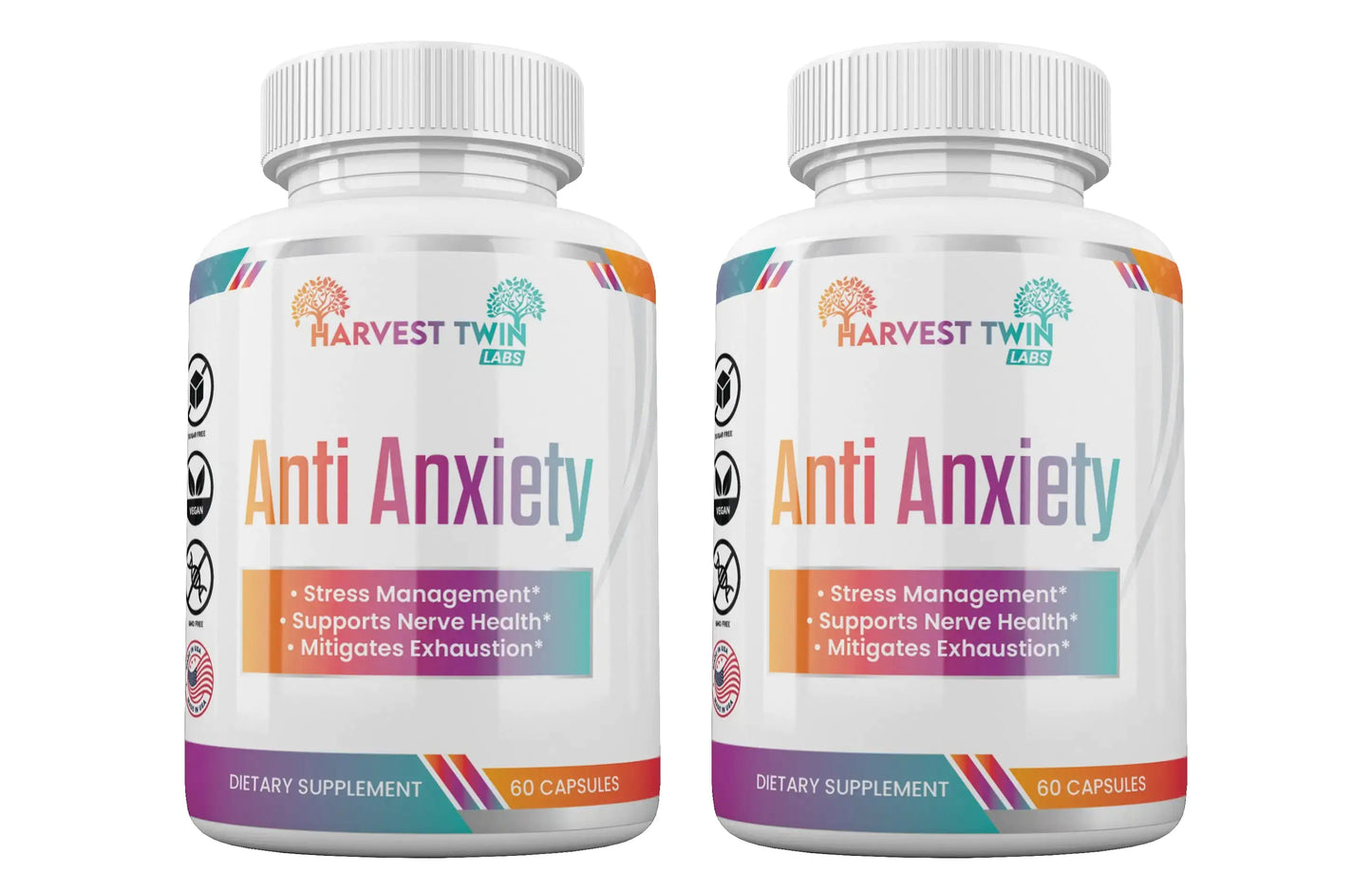 Anti-Anxiety Supplement for Stress Reduction, Cortisol Levels, Relaxation, and Mood Balance